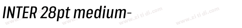INTER 28pt medium字体转换